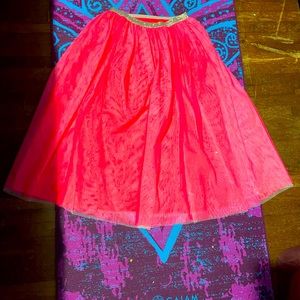 Girls long tule glitter skirt